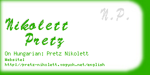 nikolett pretz business card